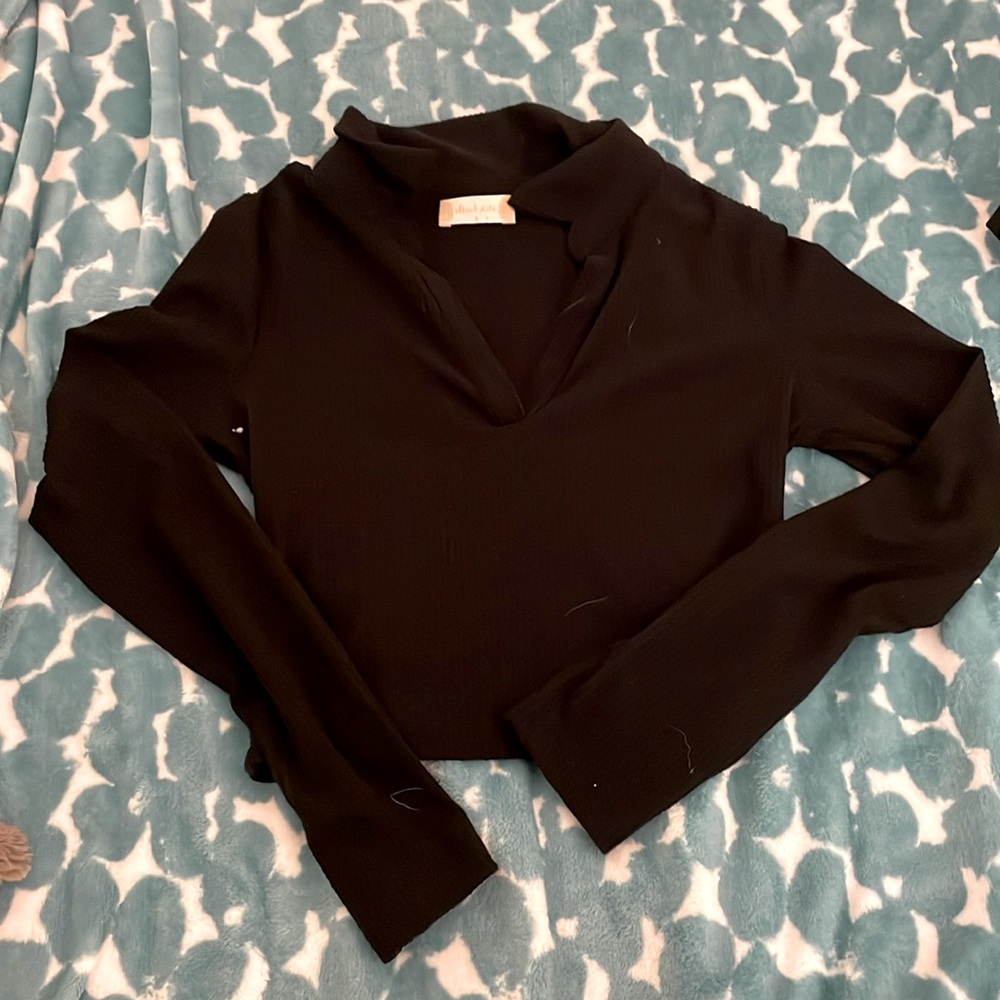 Collared Crop Top